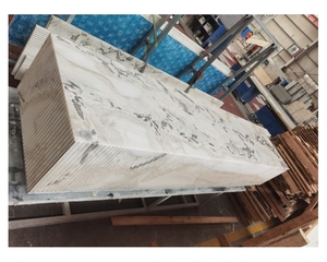 جزيرة الكاريبي كوارتزيت المحار الرخام الأبيض الفلوت خزانة زينة أثاث رخامي للأدراج الأرضيات - Product Image 6