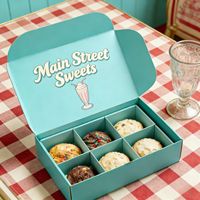 Boîte à biscuits en carton rigide recyclable personnalisable avec un design de Noël luxueux pour les cadeaux