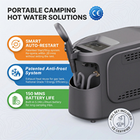 Douche électrique portable en gros pour camping-car ménage camping randonnée lavage de voiture et bain d'animaux à piles et à gaz