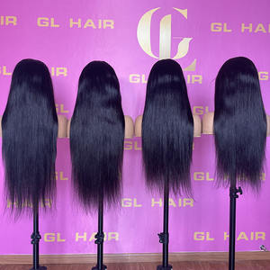 Lucky — perruque lisse de couleur naturelle de 24 pouces, cheveux vierges péruviens crus de couleur naturelle, 4*4 5*5 6*6 7x7 - Product Image 5