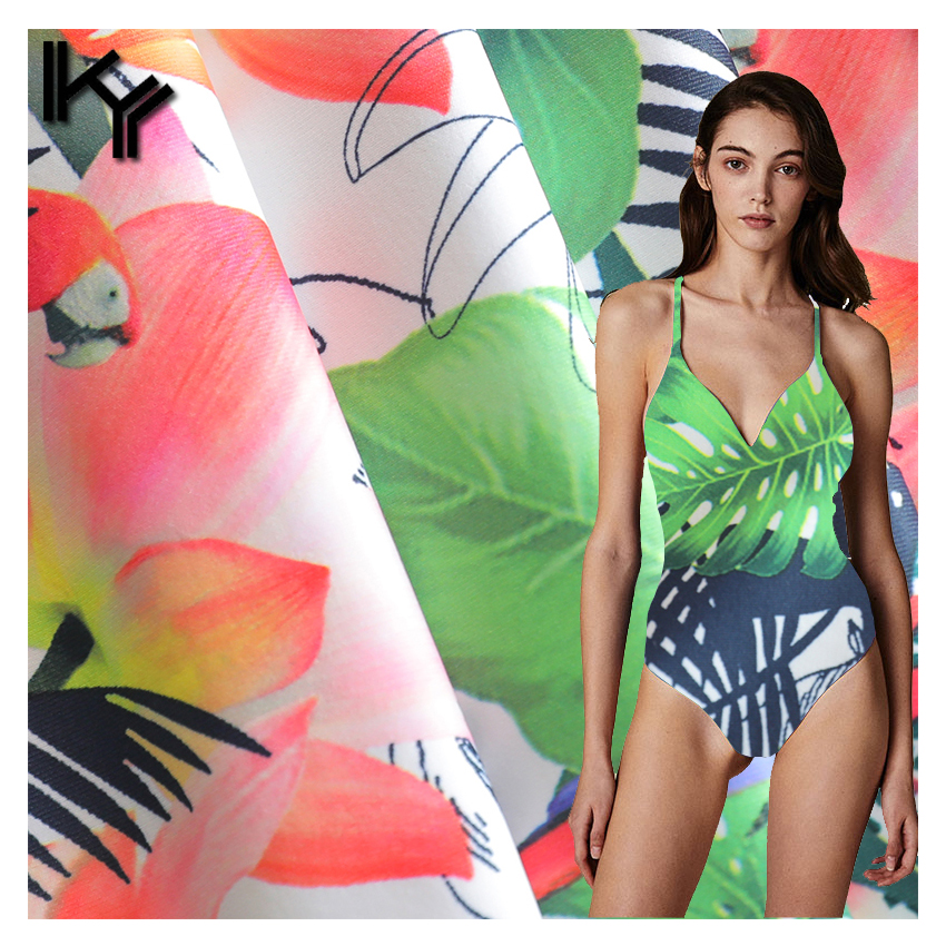 83% Recycled Polyester 17% Spandex Breathable UV Protection 280gsm Stretch Swimming Fabric for Sportswear Lingerie Swimsuits"