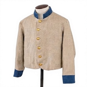 Chaqueta de Lana Vintage para Hombre, Cuello Alto, Cierre de Botones, Corte Regular, para Invierno, Personalizable con Logotipo OEM - Product Image 3