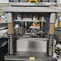 Machine de pressage pour la fabrication de plats en aluminium, provenant de Chine, pour la production automatique de barquettes de restauration rapide à emporter.