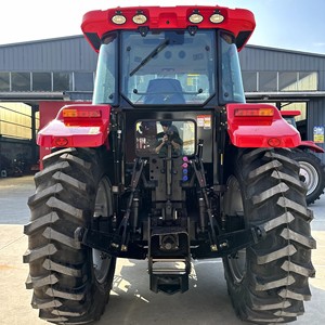 Tracteur agricole à quatre roues motrices avec essieu arrière renforcé, charrue rotative à grandes roues double usage Red Lx1604 - Product Image 3