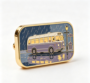 Imán de nevera de metal esmaltado personalizado, autobús de dos pisos, pintura colorida, recuerdo, imán de nevera para regalo turístico - Product Image 3