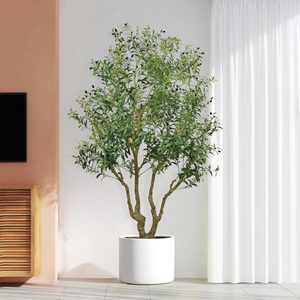 Arbre d'<span class=keywords><strong>olivier</strong></span> artificiel de 2,4 m de haut, <span class=keywords><strong>grand</strong></span> arbre artificiel en <span class=keywords><strong>pot</strong></span> avec tronc naturel, feuilles et fruits d'<span class=keywords><strong>olivier</strong></span> réalistes, plante décorative, 1 pièce/ensemble - Product Image 2
