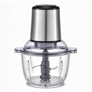 Robot culinaire multifonction 300W, hachoir à viande, <span class=keywords><strong>lame</strong></span> en acier inoxydable, bol en verre de 1,3L, hachoir électrique pour légumes pour la cuisine - Product Image 2