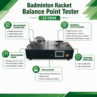 Lituo - Instrumento de Medición de Peso para Raquetas de Bádminton y Tenis, de Acero Inoxidable de Alta Precisión, con Probador Digital del Punto de Equilibrio, LT-YD09