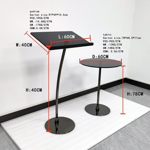 <span class=keywords><strong>Atril</strong></span> y Mesa Modernos de Acrílico Ecológico de 12 mm, 2 Estilos, 3 Colores, Podio de Metal Pulido, Soporte Estable para Eventos y Bodas, En Stock - Product Image 2