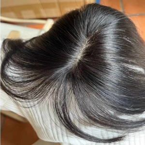 Patch de remplacement capillaire en cheveux naturels, 25 cm, lisse, couleur naturelle, léger et respirant pour femmes - Product Image 2