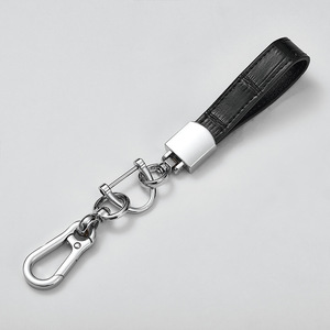 Genuine Leather Car Keychain Crocodile Skin Metal Zinc Alloy <b>Keyring</b> Accessory For <b>Men</b> Women Gift - Product Image 4