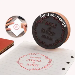 Personalized rubber machine Wedding Seal Invitation Party Decoration Scrapbooking Custom Logo Stamp Wood