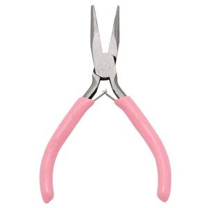 Tang Mini 5 inci warna merah muda Kit tang kawat pemotong hidung panjang untuk alat pembuat perhiasan DIY manik-manik kerajinan tangan - Product Image 5