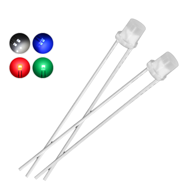 3mm 5mm Dip Led Through Hole Diode Flat Lamp Led 1.8-3.2V 30000 Hours