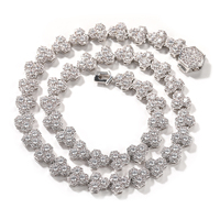 UWIN chaîne en nid d'abeille Hip Hop mode géométrie collier en laiton bijoux à la mode plein de CZ unisexe Deluxe Bling Bling bijoux fins