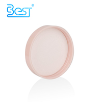 100ml 150ml 200ml 250ml 300ml Kosmetikcreme Haargel Lebensmittelpeeling Buttersäure Behälter, transparente PET PCR Kunststoffdose mit rosafarbenem Schraubdeckel