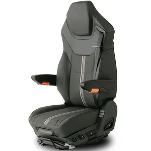 Wholesale comfortable air suspension truck driver seats universal leather with ventilated heating for comfort and durability