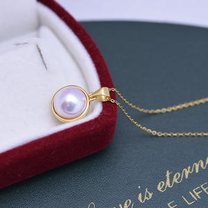 Grand pendentif en perle d'eau douce de 10-11 mm, blanc, forte luminosité, faibles défauts, argent S925, collier en forme de O pour reine, breloques en perles DIY - Product Image 3