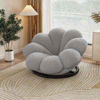 Fauteuil d'appoint en velours rembourré pour salon, balancelle à bascule avec pieds en acier inoxydable, coussin moelleux en éponge, mobilier de loisirs pour appartement