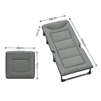 Lit pliant réglable en acier doux et confortable pour adultes, 4 vitesses, nouveau design