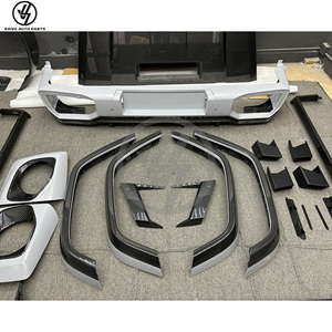 ชุดแต่งคาร์บอนไฟเบอร์แห้งแบบใหม่สำหรับ Mercedes-Benz G-Class W464 G63 G500 ปี 2019-2024 กันชนหน้า/หลังและฝากระโปรง - Product Image 6