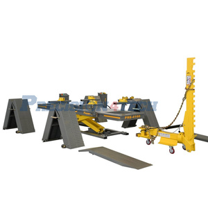 Equipo de Reparación de Automóviles con Banco Hidráulico de Acero Inoxidable, Máquina para Chasis de Automóviles con Elevador de Tijera y Dos Torres de Tracción - Product Image 4