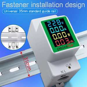 Monitor Digital de CA PZEM-008, Medidor de Energía Multifunción 4 en 1, Medidor de Voltaje, Corriente y Potencia en Tiempo Real, Pantalla a Color para Riel DIN L12 - Product Image 2