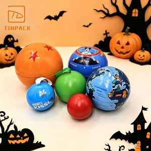 Scatola di Latta a Forma di Palla di Alta Qualità per Dolci, Biscotti e Cioccolatini, Ideale per Feste di Halloween e Natale - Product Image 5