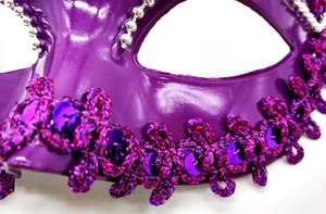 Maskeli mücevher maskesi kadın Mardi Mask süslemeleri venedik moda balo parti Eyemask dantel pullu ağız - Product Image 5