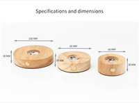 Base de lumière en bois support rond coloré bois Led Base de lumière pour 3D cristal verre résine Art