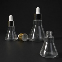 Flacon d'essence conique en verre transparent de 15 ml/30 ml/50 ml avec compte-gouttes, sérigraphié – Vente directe usine