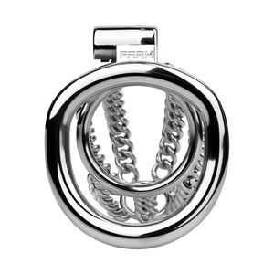 Jaula de Castidad Metálica con Diseño Único FRRK, Jaula de Castidad Masculina en Forma de Cadena, Dispositivo de Castidad, Juguetes Sexuales, Candado para Pene para Hombres - Product Image 4