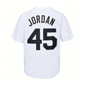 Maillots de baseball rétro pour hommes, version nostalgique, cousus, 45 Michael, S-3XL - Product Image 2
