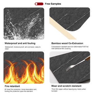Pannello in PET Effetto Marmo Lucido, Pannello in Pietra Carboniosa, Pannello Murale in Legno di Bambù Carbonizzato a Prezzo all'Ingrosso - Product Image 4