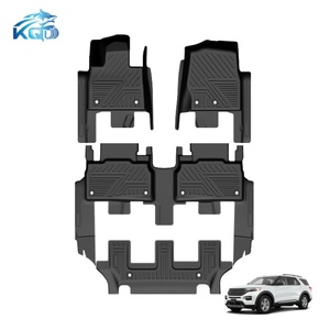 Alfombrillas de Coche de TPE de Alta Calidad, Alfombrillas Antipolvo, Alfombrillas Impermeables, Alfombrillas Antideslizantes para Ford Explorer XLT Corsa - Product Image 4