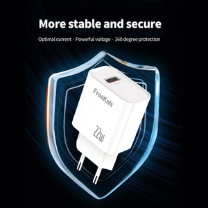 Adaptador de Corriente de Carga Rápida, Cargador de Pared de Alta Velocidad de 22W con Puerto USB <span class=keywords><strong>QC3</strong></span> para Teléfono Móvil, Enchufe Europeo - Product Image 6