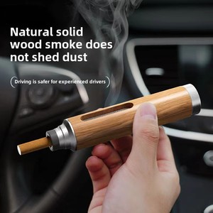 Cenicero portátil moderno al por mayor, soporte para cigarrillos, cenicero de madera sin humo, cenicero de mano para coche, accesorio para fumar - Product Image 3