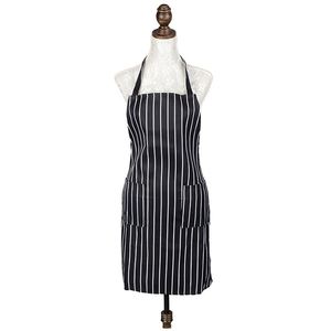 Tablier de cuisine personnalisé imprimé, écologique, à rayures longues, imperméable, avec poches avant, en polyester, avec logo personnalisé - Product Image 1