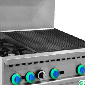 Commercial Kitchen Equipment Standing <strong>Cooking</strong> Ranges 12" Charbroiler +2 <strong>Top</strong> Burners with Oven - Product Image 2