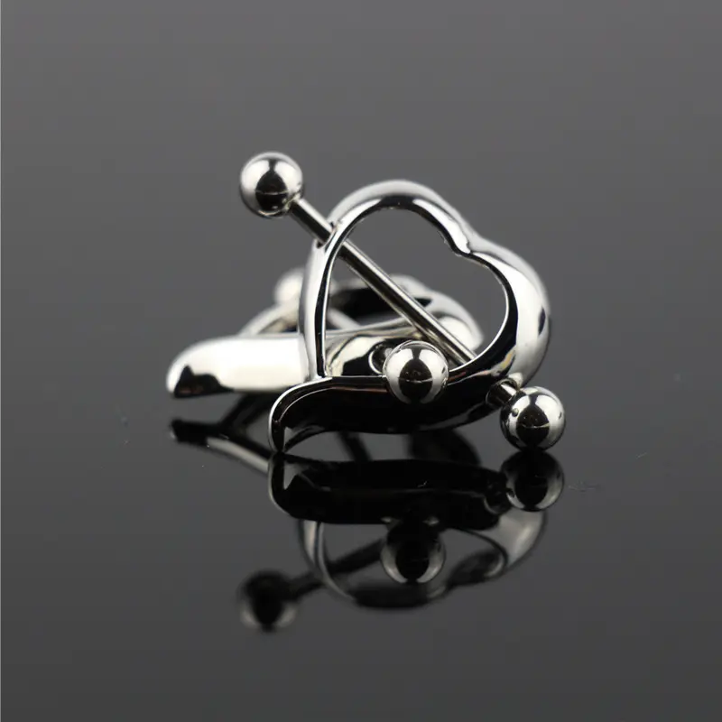 2401 anel piercing de coração em aço inoxidável médico para joias atacado clipe para corpo humano