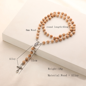 Christian Saint Benoît Bois Alliage Collier À La Mode Perlé Bracelet Classique Jésus <span class=keywords><strong>Croix</strong></span> Taille Chaînes pour Partie <span class=keywords><strong>Catholique</strong></span> <span class=keywords><strong>Copte</strong></span> - Product Image 5