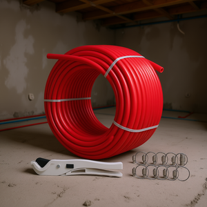 Tubería de Plomería PEX-B de 1 Pulgada y 300 Pies, Sin Barrera, para Calefacción Radiante, Color Rojo, para Sistemas de Agua - Product Image 2