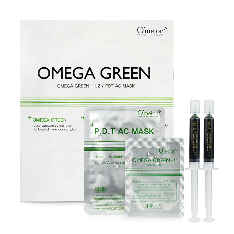 Masker Omelon Omega Green Asli Korea untuk Perawatan Jerawat dan Rosacea