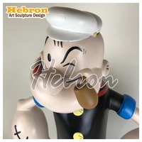 Patung Popeye Fiberglass Lapis Elektroplating, Dekorasi Rumah Vintage, Seni Galeri, Patung Popeye, Penjualan Pabrik Terlaris
