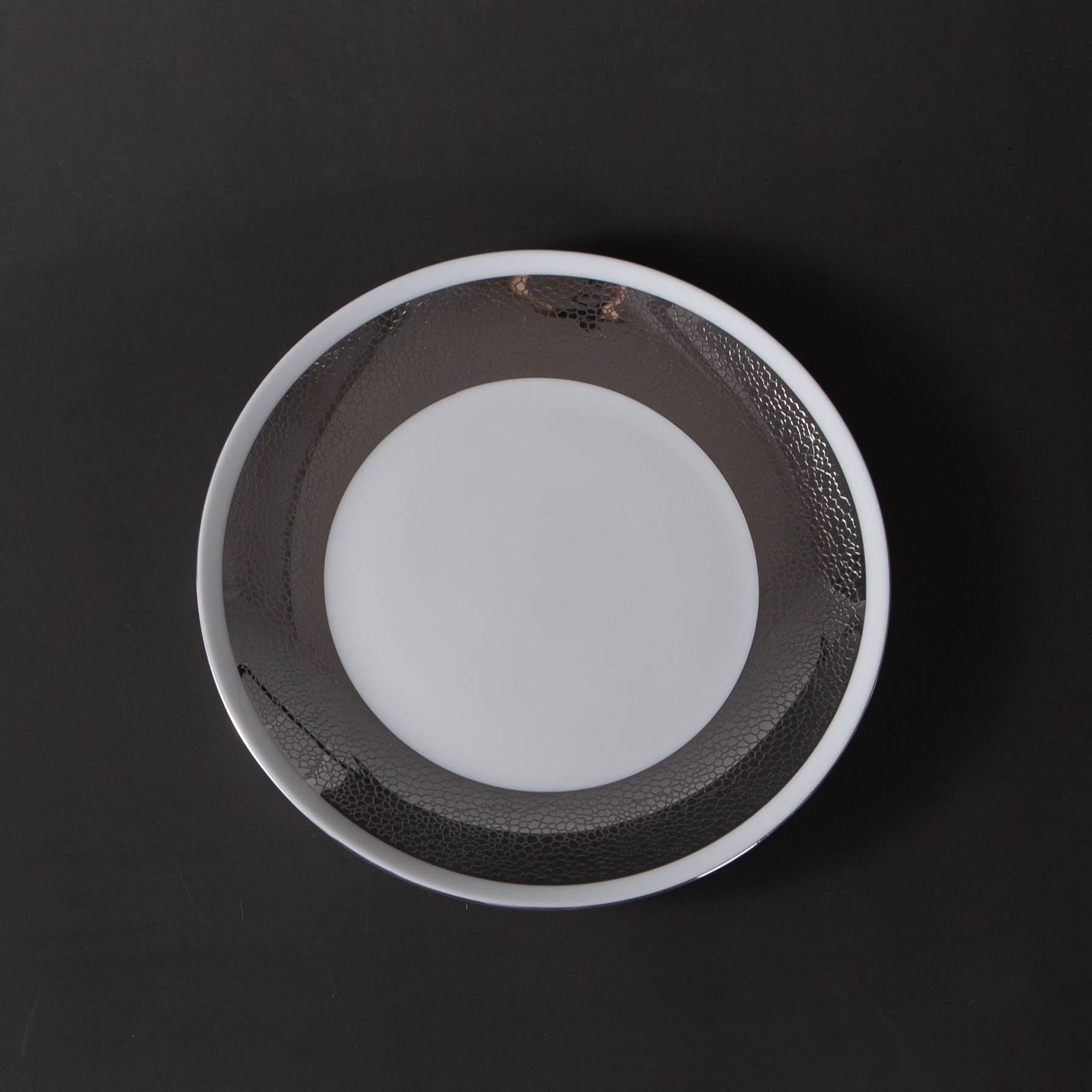 8-inch bone disc silver