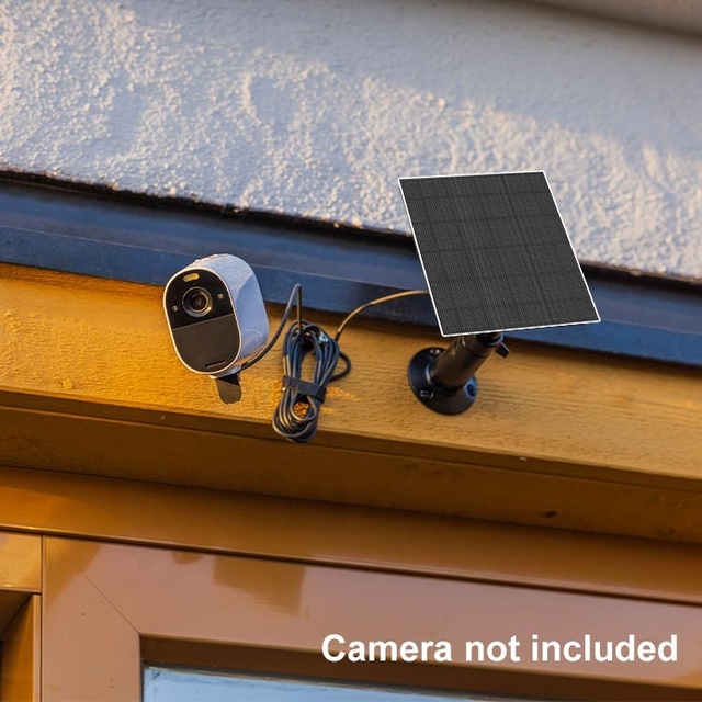 1W Solar Battery Cell for Security Camera DC 5V Outdoor Rechargeable Battery Camera 360 Adjustable Security Mount Solar Panels