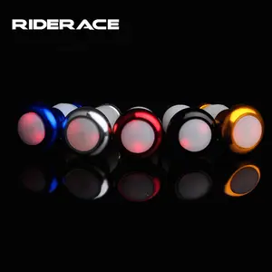 RIDERACE 2pcs自行车车把灯手柄手柄端插头发光二极管转向信号灯合金自行车指示灯安全警示灯