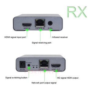 Extenseur <span class=keywords><strong>HDMI</strong></span> 4K 30Hz 120M sur un seul câble Cat5e/Cat6 RJ45 Ethernet, émetteur-récepteur, mode un à plusieurs avec connexion en cascade - Product Image 3