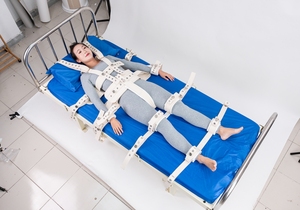 Modular Full <strong>Bed</strong> <strong>Medical</strong> <strong>Restraints</strong> System Pad 8 Fixation Point Full Body Bondage Set with Magnetic Locks System Medfet Asylum - Product Image 2