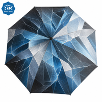 Parapluie de golf à texture marbrée, imprimé craquelé abstrait, robuste et durable, avec baleines en fibre de verre renforcées, idéal pour les projets de cadeaux d'affaires